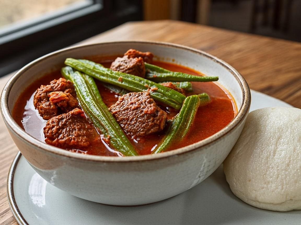 Okra Soup & Eba